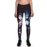 NEW 0014 Sexy Girl Alice in Wonderland Cheshire Cat Toothless Prints High Waist Workout Fitness Women Leggings Pants Plus Size