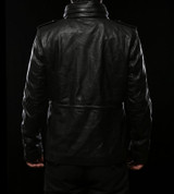 NEW ! Special offer genuine leather jacket army coat leather M65 coat cow leather jacket fat leather jacket short pocket black c