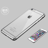 New ! Luxury Ultra Thin Clear Crystal Rubber Plating Electroplating TPU Soft Mobile Phone Case For iPhone 6 6s Plus Cover 5 S SE