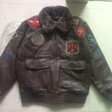 NEW ! 2017 New Flight Top Gun Leather Jacket Fat loose big yards S-XXL Wool Collar Genuine Sheepskin Men Military A2 Pilot Jacke