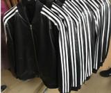 NEW ! 2017 David Beckham geniune sheep skin leather cow leather jacket men's motorcycle leather jacket baseball coat black