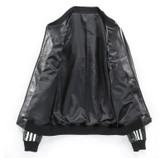 NEW ! 2017 David Beckham geniune sheep skin leather cow leather jacket men's motorcycle leather jacket baseball coat black