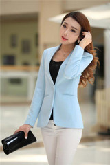 New  Women Blazer Spring Slim Top Elegant Double Breasted Short Design Plus Size Blazer Suit Female Suit & Women Work Wear