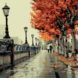 New  Frameless DIY Canvas Oil Paintings By Numbers Coloring Landscape Painting For Home Wall Decor  40 * 50cm