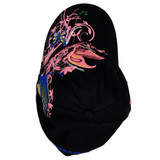 New  Black Stylish Various Butterflies Sequins Embroidery Color Block Baseball Cap For Women