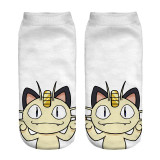 2018 New Arrival Kawaii Harajuku Pokemon Pikachu Socks 3D Printed Cartoon Women's Low Cut Ankle Socks Novelty Casual Socks Meias
