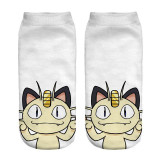 2018 New Arrival Kawaii Harajuku Pokemon Pikachu Socks 3D Printed Cartoon Women's Low Cut Ankle Socks Novelty Casual Socks Meias