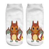 2018 New Arrival Kawaii Harajuku Pokemon Pikachu Socks 3D Printed Cartoon Women's Low Cut Ankle Socks Novelty Casual Socks Meias