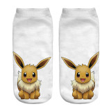 2018 New Arrival Kawaii Harajuku Pokemon Pikachu Socks 3D Printed Cartoon Women's Low Cut Ankle Socks Novelty Casual Socks Meias