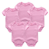 2018 New 5PCS/LOT Baby Clothes Boy Girl Short Sleeve Cotton O-Neck 0-12M Novel Newborn Roupas de bebe Baby Rompers Baby Wear