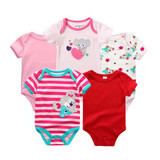 2018 New 5PCS/LOT Baby Clothes Boy Girl Short Sleeve Cotton O-Neck 0-12M Novel Newborn Roupas de bebe Baby Rompers Baby Wear