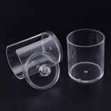 2018 New Acrylic Cotton Swab Organizer Box Portable Round Container Storage Case Make up Cotton Pad Box For Home Hotel Office