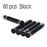 2018 New 80PCS Fountain Pen Ink Cartridge Refills Black And Blue 122