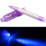 2018 Multifunction Magic Led Lights Yanchao Invisible Light Pen 2 in 1 Combination of Creative Ink Stationery Uv Black Light Pen