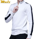 2018 MuLS Brand Half Zipper Sweater Men Quality Spring High Neck Male Pullover Thick Cotton Turtleneck Jumper Autumn Men Sweater