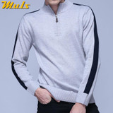 2018 MuLS Brand Half Zipper Sweater Men Quality Spring High Neck Male Pullover Thick Cotton Turtleneck Jumper Autumn Men Sweater