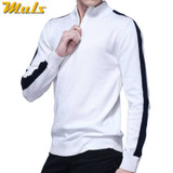 2018 MuLS Brand Half Zipper Sweater Men Quality Spring High Neck Male Pullover Thick Cotton Turtleneck Jumper Autumn Men Sweater