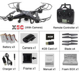 2018 MJDTOYS Top Sale X5C Upgrade X5C-1 Headless Auto-Return RC Drone Quadcopter Helicopter With 720P HD Camera 2.4G 4CH 6Axis