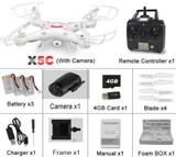 2018 MJDTOYS Top Sale X5C Upgrade X5C-1 Headless Auto-Return RC Drone Quadcopter Helicopter With 720P HD Camera 2.4G 4CH 6Axis