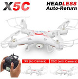 2018 MJDTOYS Top Sale X5C Upgrade X5C-1 Headless Auto-Return RC Drone Quadcopter Helicopter With 720P HD Camera 2.4G 4CH 6Axis