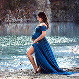 2018 maternity photography props maxi Maternity gown Lace Maternity Dress Fancy shooting photo summer pregnant dress Plus size
