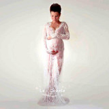 2018 maternity photography props maxi Maternity gown Lace Maternity Dress Fancy shooting photo summer pregnant dress Large size