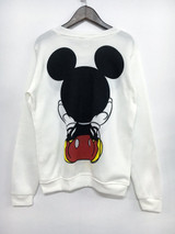 2018 Long-Sleeved Pullovers Mickey Hoodies O-neck Character Printed Red White Kawaii Style sweatshirt for women
