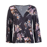 2018 Long Sleeve Women's Shirts V Neck Floral Printed Casual Blouse Tops Flower Fitness Women Top Winter Women Clothing