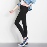 2018 LEIJIJEANS Spring Plus Size 3 Solid Colors Mid Waist Full Length Office Lady Style Skinny Pencil Stretch Well Women Jeans