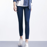 2018 LEIJIJEANS Spring And Summer Plus Size Solid 3 Color Mid Elastic Waist Ankle Length Women Skinny Pencil Stretch Well Jeans