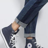 2018 LEIJIJEANS Spring And Summer Plus Size Shadow Panelled Bleached Vintage Mid Waist Full Length Loose Straight Women Jeans