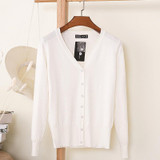 2018 Korean loose short sweater thin section spring and autumn long-sleeved women's cardigan 18314