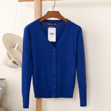 2018 Korean loose short sweater thin section spring and autumn long-sleeved women's cardigan 18314