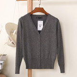 2018 Korean loose short sweater thin section spring and autumn long-sleeved women's cardigan 18314
