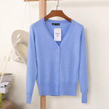 2018 Korean loose short sweater thin section spring and autumn long-sleeved women's cardigan 18314