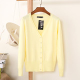2018 Korean loose short sweater thin section spring and autumn long-sleeved women's cardigan 18314
