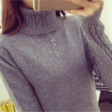 2018 Korean Autumn Winter Thick Women Sweaters and Pullovers Jersey Mujer Turtleneck Long Sleeve Solid Knitted Maglioni Donna