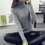 2018 Korean Autumn Winter Thick Women Sweaters and Pullovers Jersey Mujer Turtleneck Long Sleeve Solid Knitted Maglioni Donna