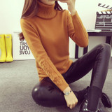 2018 Korean Autumn Winter Thick Women Sweaters and Pullovers Jersey Mujer Turtleneck Long Sleeve Solid Knitted Maglioni Donna