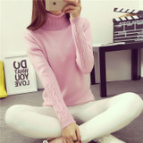 2018 Korean Autumn Winter Thick Women Sweaters and Pullovers Jersey Mujer Turtleneck Long Sleeve Solid Knitted Maglioni Donna