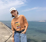 2018 Korean cartoon printing T-shirt spring