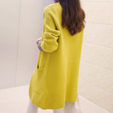 2018 Korean Autumn New Fashion Women Cardigans Casual Loose Pockets Long Sweaters Female Long Sleeve Knitted Outwear 62847