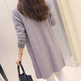 2018 Korean Autumn New Fashion Women Cardigans Casual Loose Pockets Long Sweaters Female Long Sleeve Knitted Outwear 62847