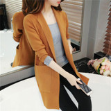 2018 Korean Autumn New Fashion Women Cardigans Casual Loose Pockets Long Sweaters Female Long Sleeve Knitted Outwear 62847