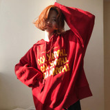2018 Japanese Harajuku BF Loose Hooded Hoodies Women Autumn Korean Fashion Letter Print Casual Streetwear Oversized Sweatshirt