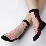 2018 Hot Summer Women Socks Female Thin Crystal Glass Silk Transparent Socks Girls Stretch Socks Chaussette Femme Calcetines