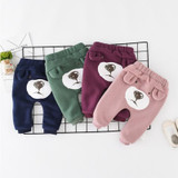 2018 Hot warm plus newborn pants winter cotton Baby girl boy pants kids clothing pants cotton cute cartoon trousers baby pants