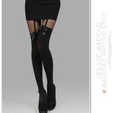 2018 Hot Wholesale price Fashion Women Girls Temptation Sheer Mock Suspender Tights Pantyhose New Arrival Sexy Black Pantyhose