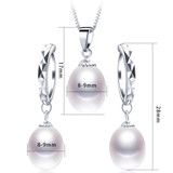 2018 Hot Selling 925 sterling silver jewelry sets 100% natural freshwater pearl jewelry for women 4 colors with gift box Lindo
