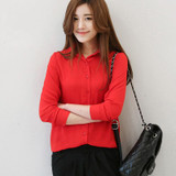 2018 Hot Sale Women Shirts Blouses Long Sleeve Turn-Down Collar Solid Ladies Chiffon Blouse Tops OL Office Style Chemise Femme